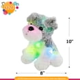 thumbnail image 3 of 10 Inch Schnauzer Light Up Plush Dog - LED Colorful Glow Soft Stuffed Animal Night Light Toy, Cute Fluffy Puppy Gift for Kids' Christmas & Birthday, 3 of 6