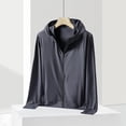 thumbnail image 6 of cllios Men's UPF 50+ Full Zip Up Sun Protection Hoodie Jacket Long Sleeve Lightweight UV Shirts for Men Hiking Fishing Outdoor Hooded Tops, 6 of 6