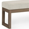 thumbnail image 3 of Simpli Home Milltown 44" Fabric Upholstered Ottoman Bench in Platinum, 3 of 6