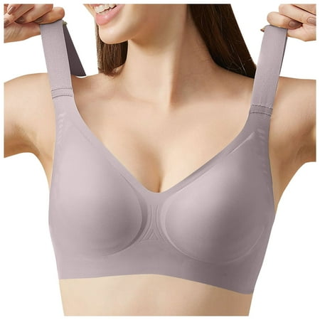 eileial Women s Underwire Bra Minimizer Lace Floral Bra Unlined Unpadded Plus Size Full Coverage Bra Pink L
