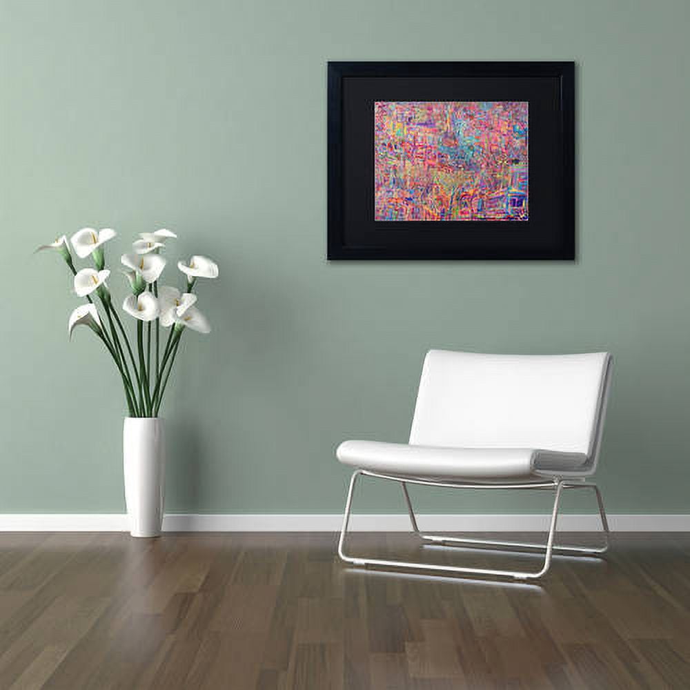 Trademark Fine Art "City" Canvas Art by Josh Byer, Black Matte, Black Frame