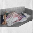thumbnail image 6 of Watercolor Soft Flannel Fleece Blanket, Gradient Paintbrush Style Tropical Wild Animal Safari Paint Print Pastel Tones, Cozy Plush for Indoor and Outdoor Use, 70" x 90", Lilac Pink, by Ambesonne, 6 of 6