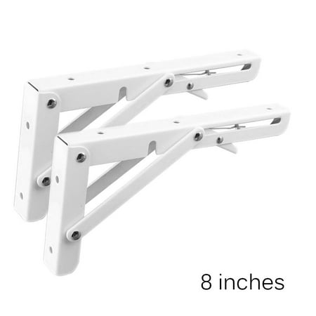 

1 pair Folding Shelf Brackets Heavy Duty Collapsible Shelf Bracket for Table Work Space Saving DIY Bracket