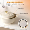 thumbnail image 4 of ROVSUN 6 Quart Enameled Cast Iron Dutch Oven with Lid, Dual Handles, Oven Safe up to 500°F or on Stovetop, Compatible for Braising, Stews, Roasting, Bread Baking- Sage Green, 4 of 9