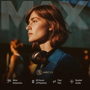 Noise Master Buds Max, SoundbyBose Wireless Over-Ear Headphones with Segment Leading Adaptive ANC, Dynamic EQ, LHDC 5.0, Immersive Spatial Audio,Upto 60H Playtime, App Support (Onyx)