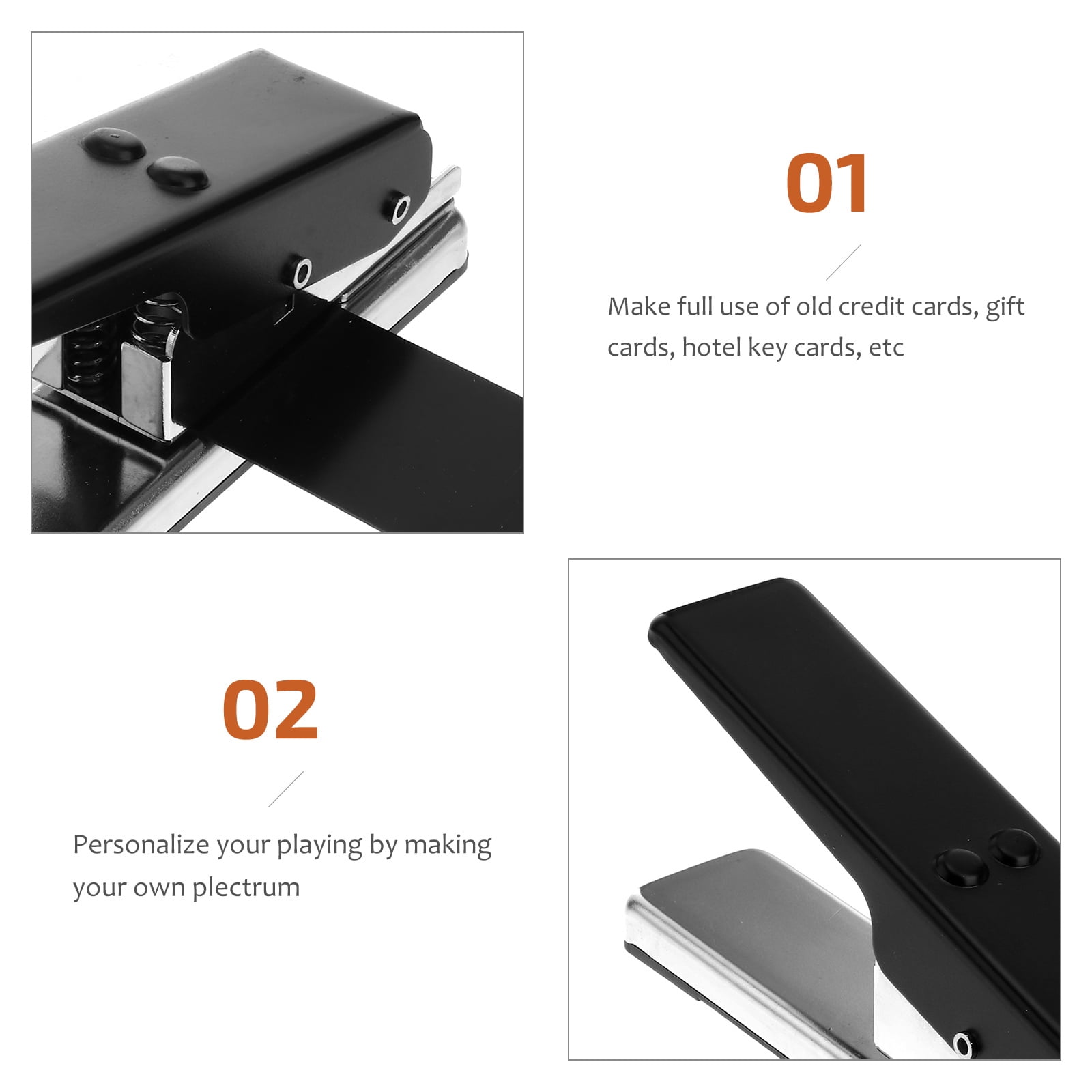 FOMIYES DIY Guitar Picks Maker Black Sturdy Plectrum Punch for Guitar