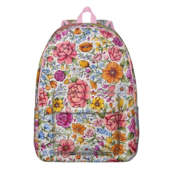 Pioneer Flower Backpack for School,Cute School Bag,Schoolbag with Adjustable Shoulder Straps & Padded Back,15.7"x11.8"x5.5"