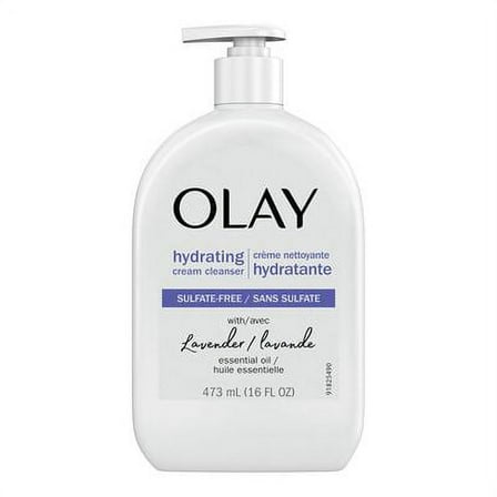 Olay Hydrating Cream Face Wash with Lavender Essential Oil, 16 oz