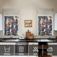 thumbnail image 4 of Dog Print Kitchen Curtains 36 Inch Short - 3 Panel Set, Cute Puppy & Floral Design, Rod Pocket Pet Lover Curtains 100% Polyester, Paw & Bone Pattern for Kitchen, Living Room, Bedroom, Easy Wash, 4 of 6