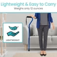 thumbnail image 5 of Bastón Vive Offset con mango de espuma cómoda para mujeres, hombres y personas mayores. Bastón ligero y ajustable de una sola punta con punta antideslizante para mayor estabilidad, equilibrio y soport, 5 of 5