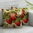thumbnail image 2 of COMIO  2Pack Vintage Flower Throw Pillow Covers&nbsp;French Rustic Farmhouse Pillow Covers Floral Bicycle&nbsp;Strawberry Pillow Cases Outdoor Cushion Cover for Sofa, 2 of 6