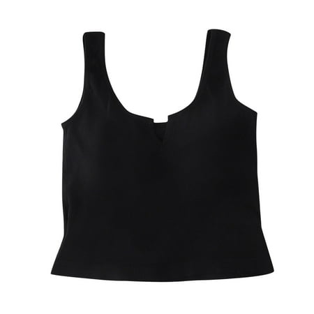 

Dtydtpe bras for women Womens Sports Bra No Wire Comfort Sleep Bra Plus Size Workout Activity Bras With Non Removable Pads Shaping Bra Black