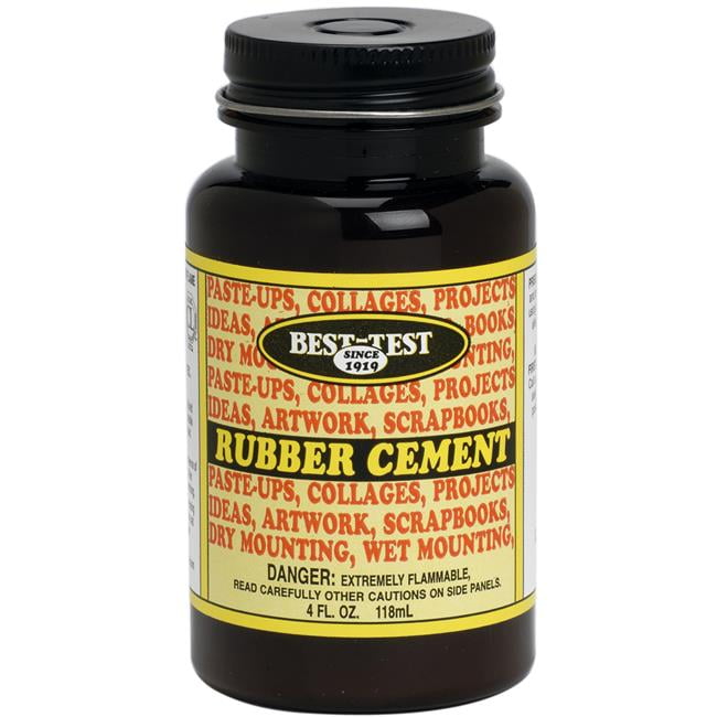 Best Test 148 4 oz Rubber Cement, BrushIn Cap