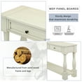 thumbnail image 3 of EUROCO 63" Console Table Sofa Table, Solid Wood Console Table with 3 Drawers and Bottom Shelf for for Entryway, Hallway, Living Room, Antique White, 3 of 9