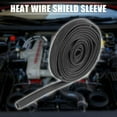 thumbnail image 2 of Fiberglass Heat Wire Shield Sleeve Heat High Temp Shield Adjustable 10ft 10mm 3/8" Black for Car Wire Loom Protection, 2 of 6