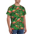 thumbnail image 2 of Qekee Flamingo Classic Fit T-Shirt Men's Shirt Men's Tight Short Sleeves for Exercise, Running, Mountaineering - Flamingo, 2 of 9