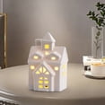 thumbnail image 6 of LED Ceramic House Ornament Set A - Glowing Ceramic House Figurines Bright Tabletop Village Decor, Scene Props for Party Celebrations, Perfect for Home Christmas & Holiday Decor, 1pc, 6 of 8