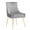Gray, variant on PEKKO HOME Velvet Dining Chairs Set of 2, Upholstered Dining Room Chair with Pleated Back & Pull Handle, Modern Kitchen Chair with Gold Legs, Dark Blue