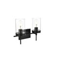 thumbnail image 6 of Living District Benny 2-Light Iron & Glass Bath Sconce in Black/Clear, 6 of 7