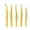 Golden 1, variant on Soumake 5-Piece Eyelash Extension Tweezers – Stainless Steel Precision Tweezers with Straight Carved Fiber Tips for Lash Application