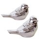 thumbnail image 1 of 2 juegos de pájaros de cerámica esmaltados en plata, estatua de pájaro de , decoración para hogar, Mini adornos de pájaro, 1 of 9