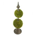 thumbnail image 3 of A&B Home Boxwood Ball Topiary with Metal Finial Stand Double Sphere 26 Inch Tall Indoor Outdoor House Decoration, 3 of 6