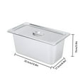 thumbnail image 3 of Miumaeov 4 Packs Stainless Hotel Panel with Lid, Steam Hotel Pan for Catering Parties (1/3 Size x 6" Deep), 3 of 11