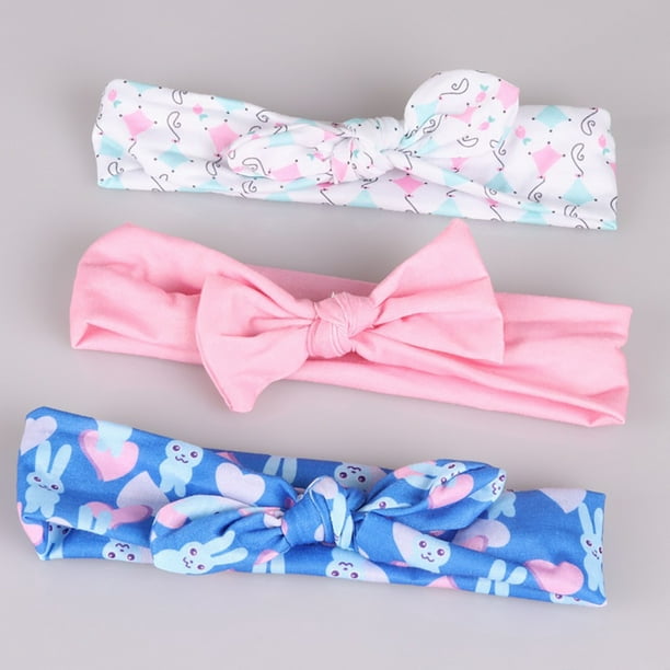 10pcs bande de cheveux de bébé bowknot simple élastique bandeau infantile  bandeau enfant en bas âge Hairwrap pour bébé fille 