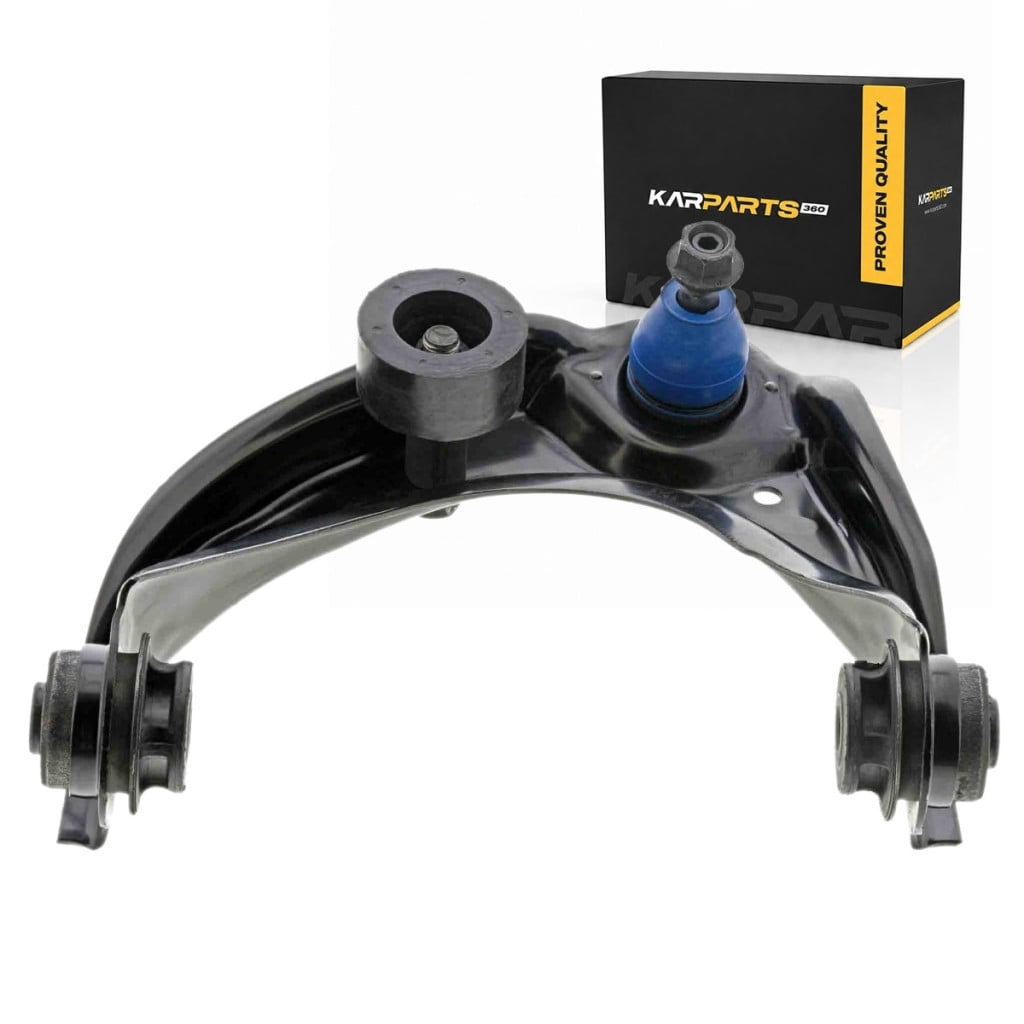 KarParts360 For 2006-2011 Mercury Milan Control Arm and Ball Joint | Sintered Metal Bearing | Press-In Ball Joint Mounting | Threaded Ball Joint Stud | Rubber Bushing | Black Control Arm