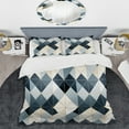 thumbnail image 2 of Designart "Mosaic Of Neutral Grey Tiles" Geometric Bedding Covert Set - Modern & Contemporary Bed Set With 1 Sham, 2 of 5