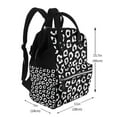 thumbnail image 2 of Fotbe Black Leopard Mochila Maternidad - Lona de Sarga Impermeable, Mochila de Pañales de Gran Capacidad con Múltiples Bolsillos y Correas Ajustables, 2 of 6