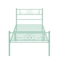 thumbnail image 5 of Yoneston Twin Size Metal Platform Bed Frame with Headboard, 12.7” Single Bed Frame for Kids, Teens, Adult Bedroom Furniture, Mint Green, 5 of 5