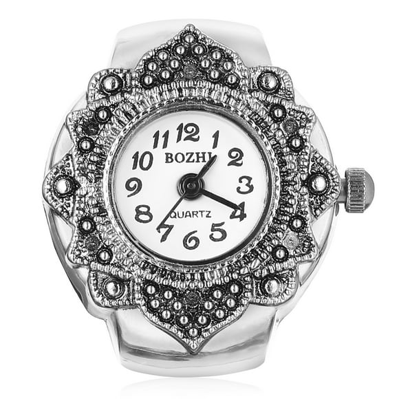 1 reloj de dedo para hombre y mujer, informal, de cuarzo, con anillo.