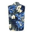 thumbnail image 4 of ZCFZJW Hawaiian Shirts for Men Lightweight Casual Summer Tropical Palm Tree Print Sleeveless Button Down Graphic Beach Tank T-Shirts Tops with Double Chest Pockets Blue XL, 4 of 5