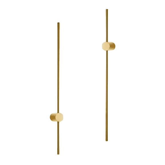 Modern Gold LED Wall Sconce 31.5", Minimalist Long Wall Light for Bedroom, Hallway & Living Room, Dimmable LED Fixture with Remote - MIRODEMI
