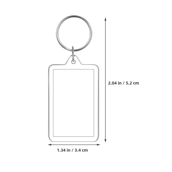 Dayesque 6pcs Keychain Photo Frame DIY Picture Keychain Picture Keychains Transparent Photo Frame Keychain Picture Frames for Home Office School