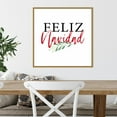 thumbnail image 3 of Amanti Art Feliz Navidad Script Framed Canvas Wall Art Print  - Gold/Brass, 3 of 3