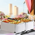ROVSUN Disposable Chafing Dish Buffet Set with Wind Guard, Buffet Servers and Warmers,27 Pieces