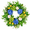 23inch, variant on 23inch Artificial Hydrangea Lemon Floral Wreath Front Door Decor