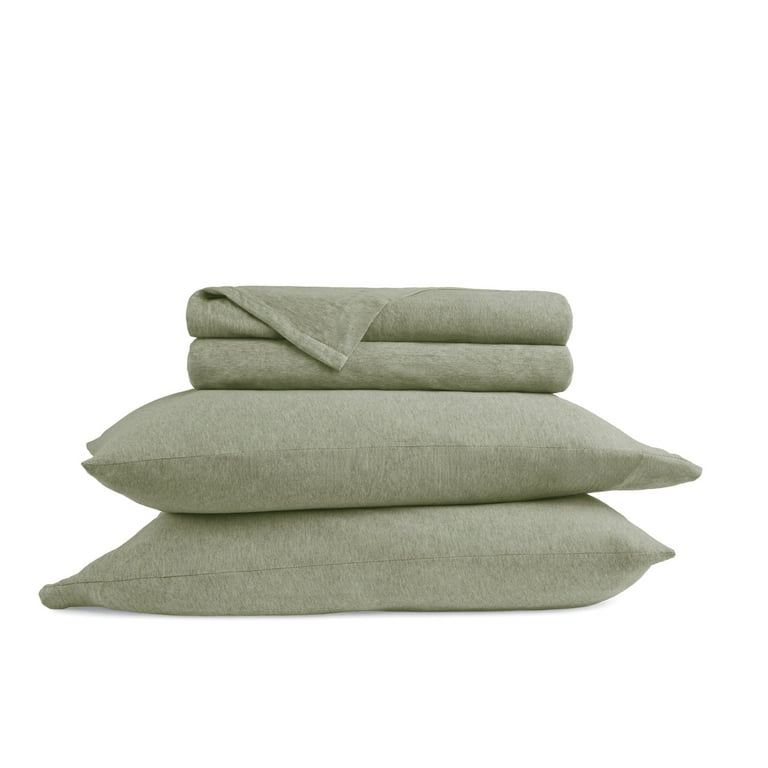 Comfort Canopy Jersey Cotton Queen 4-Piece Sheet Set in Sage photo 2