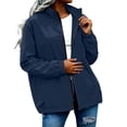 thumbnail image 6 of Edvintorg Windbreaker Jacket Women Lightweight Outdoor Long Sleeve Loose Casual Zip Up Coat Women's Clothing Navy S, 6 of 8