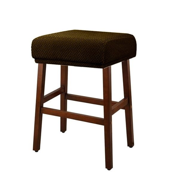 AUQ Chair Covers,Bar Stool Covers,Chic Bench Seat Protector,Elastic Rectangular Ottoman Cover,Enhanced Fabric Design for Furniture Care,Taupe