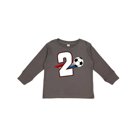 

Inktastic Second Birthday Soccer Gift Toddler Boy or Toddler Girl Long Sleeve T-Shirt
