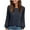 Navy, variant on ABATAB Womens Long Sleeve Shirts Lace Tops Business Casual Fall Fashion Outfits Clothes Ribbed Knitted Hollow Sleeve Fashion Pullover(Small,Dark Gray)