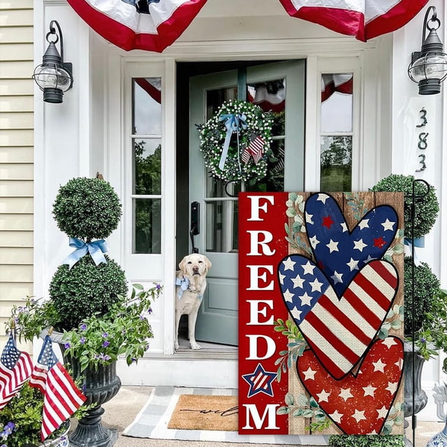 Independence Day Garden Flag Home Decoration Courtyard Terrace Outdoor Event Decoration Hanging Flag