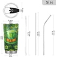 thumbnail image 3 of SKYSONIC St. Patrick's Day Tumbler Stainless Steel Double Wall Vacuum Reusable Insulated Mug with Straw and Built-in Coaste for Cold and Hot Beverages, 12oz, 3 of 7