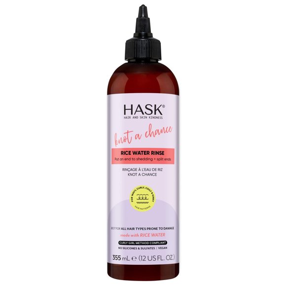 Hask Série Texture Knot a Chance Rinçage à l'Eau de Riz Mettez Fin à la Chute + aux Pointes Fourchues. Tous les types de Cheveux Sujets aux Dommages