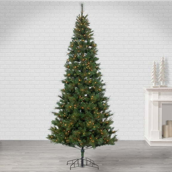 9 ft. Pre Lit Clear Incandescent Hard Needle Baxter Pine