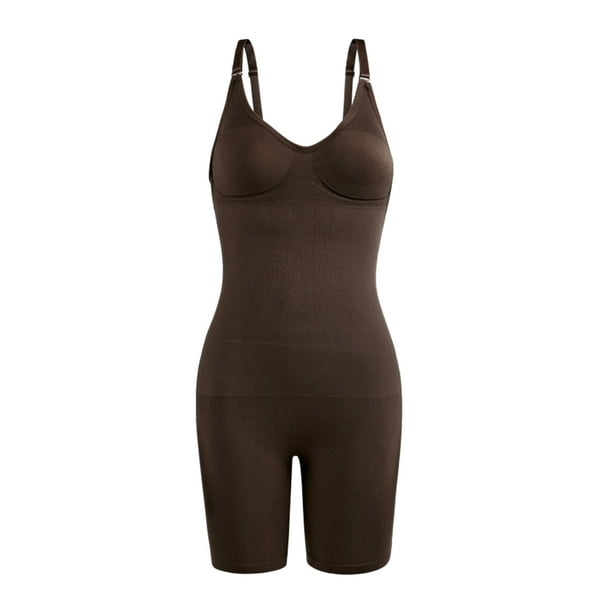 Body Shaper De Cuerpo Completo Para Mujer, Ropa Moldeadora Con Control De Barriga, Café XL 2XL SM SunniMix Talladora de cuerpo completo para mujer