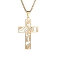 thumbnail image 2 of RYUJNDK Catholic Crucifix Charm Necklace Adjustable Length Neckchain Faith Symbol Pendant Clavicle Chain for Men and Women, 2 of 13